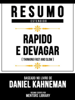 Resumo Estendido - Rapido E Devagar (Thinking Fast And Slow) - Baseado No Livro De Daniel Kahneman: Rapido E Devagar (Thinking Fast And Slow) - Baseado No Livro De Daniel Kahneman