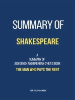 Summary of Shakespeare by Judi Dench and Brendan O'Hea: The Man Who Pays the Rent