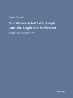 Die Wissenschaft der Logik und die Logik der Reflexion: Hegel-Tage Chantilly 1971