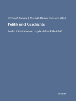 Politik und Geschichte: Zu den Intentionen von G. W. F. Hegels Reformbill-Schrift