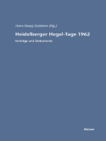 Heidelberger Hegel-Tage 1962: Vorträge und Dokumente