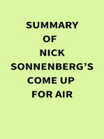 Summary of Nick Sonnenberg’s Come Up for Air