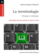 La TERMINOLOGIE, 2E ED. REVUE ET MISE A JOUR