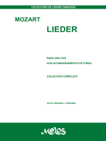 Lieder Wolfgang Amadeus Mozart: Para una voz, con acompañamiento de piano