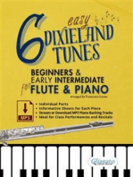 6 Easy Dixieland Tunes for Beginner & Early Intermediate Flute and Piano with individual parts, Informative Sheets and MP3 Piano Backing Tracks (Stream or Download)