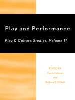 Play and Performance: Play and Culture Studies
