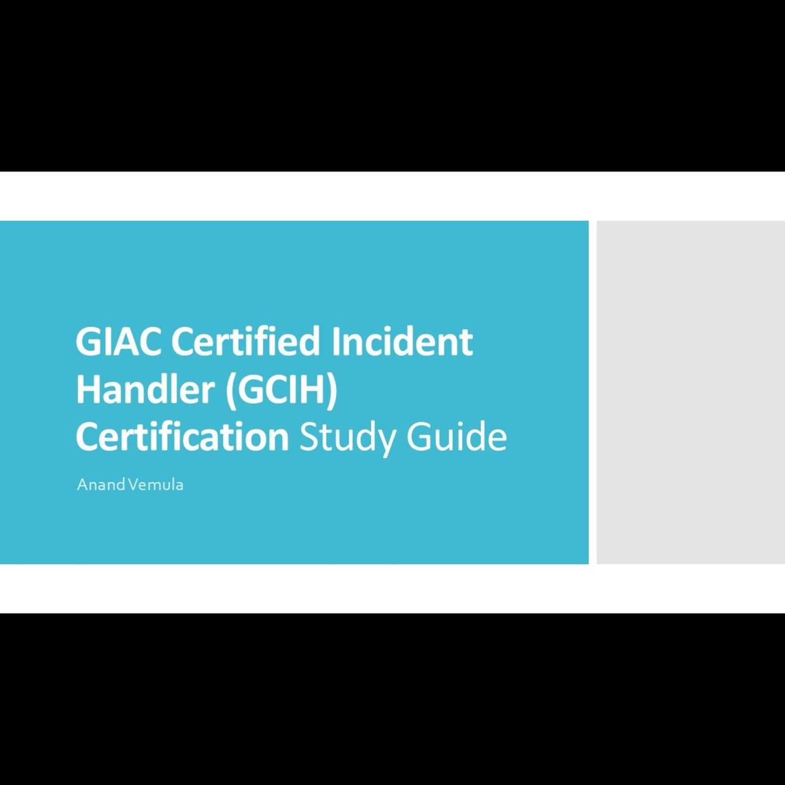 GIAC Certified Incident Handler (GCIH) Certification Study Guide by ...