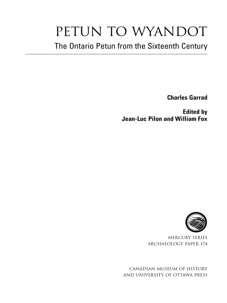 Petun to Wyandot by Charles Garrad, Jean-Luc Pilon, William Fox (Ebook ...