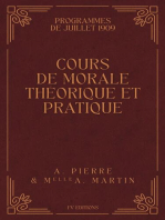 Cours de Morale Théorique et Pratique: Programmes de Juillet 1909