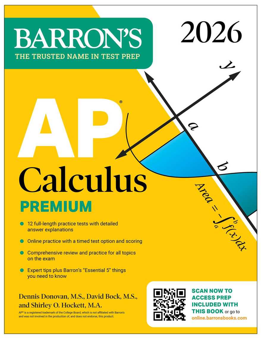 AP Calculus Premium, 2026: Prep Book with 12 Practice Tests ...