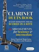 Clarinet Duets Book - 10 Easy Romantic Pieces Scored in 4 Keys