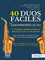 40 Duos Faciles pour Saxophones Alto - 10 Thèmes Romantiques Arrangés en 4 Tonalités: Chefs-d'œuvre Classiques pour Débutants et Intermédiaires - Idéals pour les Leçons et les Concerts d'Ensemble