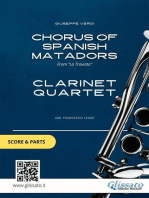 Clarinet Quartet "Chorus of Spanish Matadors" score & parts