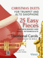 Christmas Duets for Trumpet and Alto Saxophone - 25 Easy Pieces for Beginners and Early Intermediate