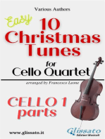 Cello 1 part of "10 Christmas Tunes for Cello Quartet"