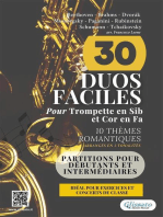 30 Duos Faciles pour Trompette en Sib et Cor en Fa | 10 Thèmes Romantiques Arrangés en 3 Tonalités Commodes: Partitions pour Débutants et Intermédiaires, Idéal pour Exercices et Concerts de Classe
