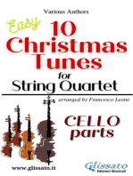 Cello part of "10 Christmas Tunes" for String Quartet