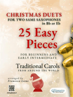 Christmas Duets for Two Same Saxophones in Eb or Bb - 25 Easy Pieces for Beginners and Early Intermediate