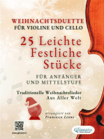 Weihnachtsduette für Violine und Cello – 25 Leichte Festliche Stücke für Anfänger und Mittelstufe
