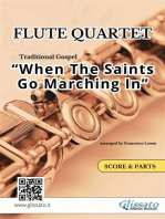 Flute Quartet "When The Saints Go Marching In" score & parts