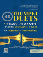 40 Trumpet Duets - 10 Easy Romantic Pieces scored in 4 keys