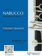Clarinet 2 part of "Nabucco" overture for Clarinet Quartet