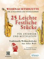 Weihnachtsduette für Altsaxophon und Tenorsaxophon – 25 Leichte Stücke für Anfänger und Mittelstufe