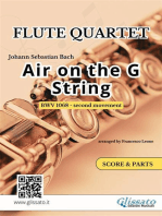 Air on the G string - Flute Quartet score & set of parts