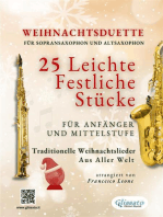 Weihnachtsduette für Sopransaxophon und Altsaxophon - 25 Leichte Stücke für Anfänger und Mittelstufe