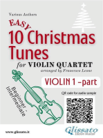 Violin 1 part of "10 Easy Christmas Tunes" for Violin Quartet
