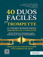 40 Duos Faciles pour Trompette - 10 Thèmes Romantiques Arrangés en 4 Tonalités